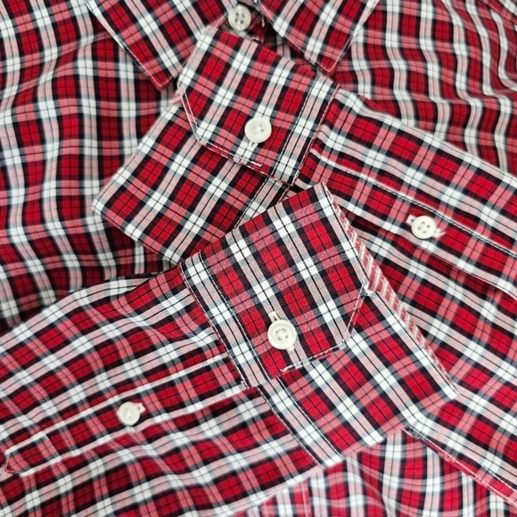 Brooks Brothers Red Plaid Fitted Non-Iron Cotton Button Shirt - Picture 4 of 16